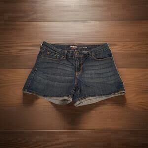 Denizen From Levi's Women's Modern Shorts Blue Denim Cuffed Hem